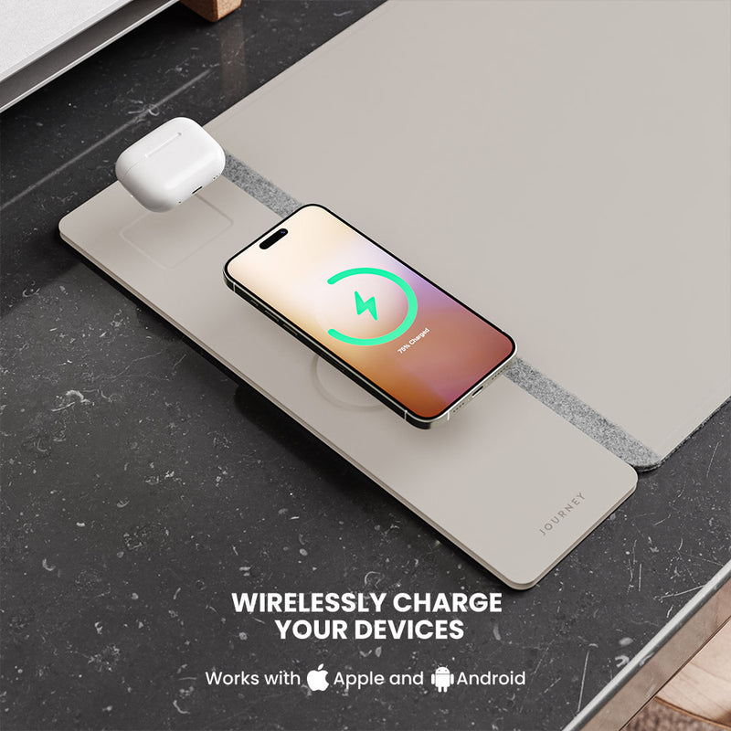Wireless Charging Desk With Built-In Power Bank photo